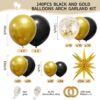 140 Black & Gold Balloons – Confetti & Star Latex Balloons for Graduation, Wedding & Parties - Image 5