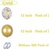 42-Pack Metallic Gold & Confetti Balloons – 12'' with Ribbons for Party Decorations - Image 2