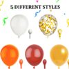 60 Fall Balloons – 12'' Orange, Gold, Burgundy & Confetti Balloons for Autumn & Thanksgiving Parties - Image 2