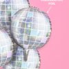4-Pack 22'' Iridescent Disco Ball Foil Balloons – 70s Party, Bachelorette, NYE Decor - Image 2