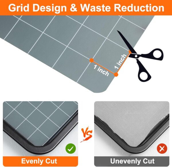 Silicone Baking Mat Roll – 12"x5.25FT, Non-Stick, Heat Resistant, Reusable (Gray)