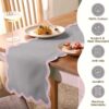 Quilted Cotton Table Runner – 72" Rustic Farmhouse Decor, Lilac Mist - Image 2