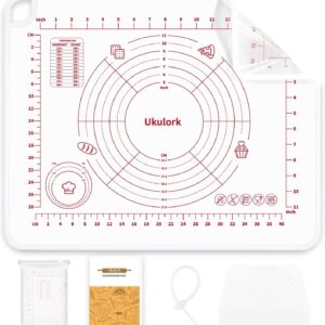 Silicone Pastry Mat with Cutter – Non-Slip, Non-Stick, 4mm High Edge for Dough