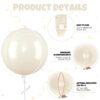 6Pcs Beige Metallic 4D Foil Balloons, 22" Giant Round Party Decorations - Image 4