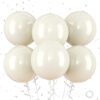 6Pcs Beige Metallic 4D Foil Balloons, 22" Giant Round Party Decorations - Image 5