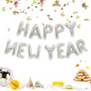 16" Silver Happy New Year Foil Balloons, 2025 NYE Party Decorations - Image 5