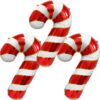 3Pcs Candy Cane Foil Balloons, Christmas & New Year Party Decorations - Image 5