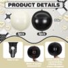 6Pcs Black White Sand Round Foil Balloons, 22" Giant 4D Party Decorations - Image 5