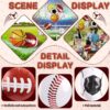 28Pcs Sports Foil Balloon Set, 18" Baseball, Basketball, Soccer & Volleyball Party Decorations - Image 4