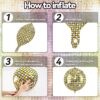 6Pcs Gold Silver Disco Ball Foil Balloons, 22" 4D Party Decorations - Image 2