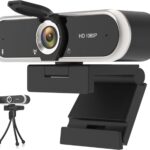 1080P Webcam with Mic Privacy Cover USB Plug-and-Play PC
