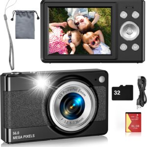 Kids 56MP Digital Camera 1080P FHD 16X Zoom Travel Gift