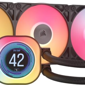 Titan 360 RX LCD 360mm AIO Liquid CPU Cooler Black