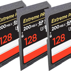 128GB Extreme PRO SDXC UHS-I Card, C10 U3 V30 4K UHD Storage