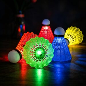 LED Glow Badminton Shuttlecocks for Night Indoor Outdoor Family Games