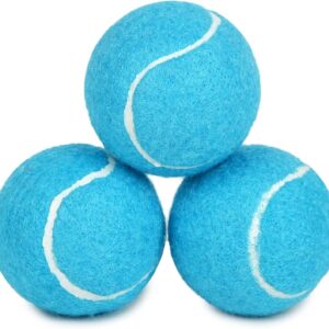 Durable Squeaky Dog Tennis Balls for Fetch Training and Interactive Outdoor Play